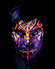 17mm UV Glow Red Mini Sclera Contacts