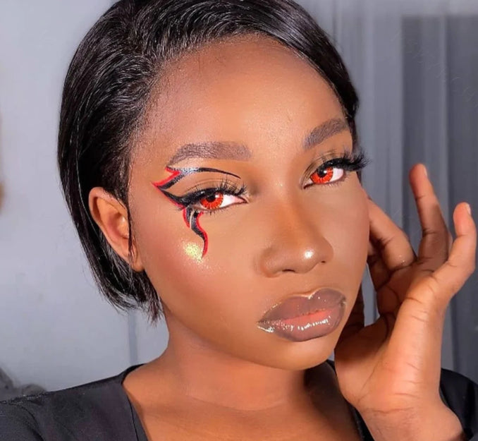 Red Crack Halloween Contacts