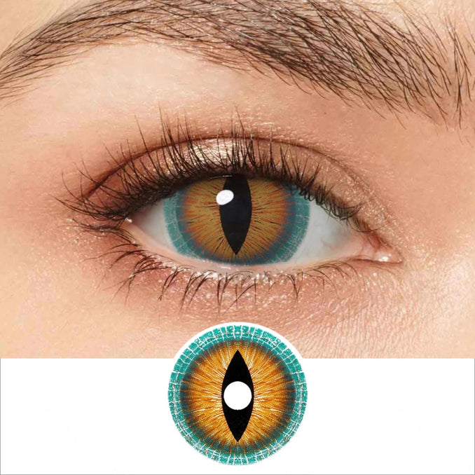 17mm Brown Lizard Mini Sclera Contacts