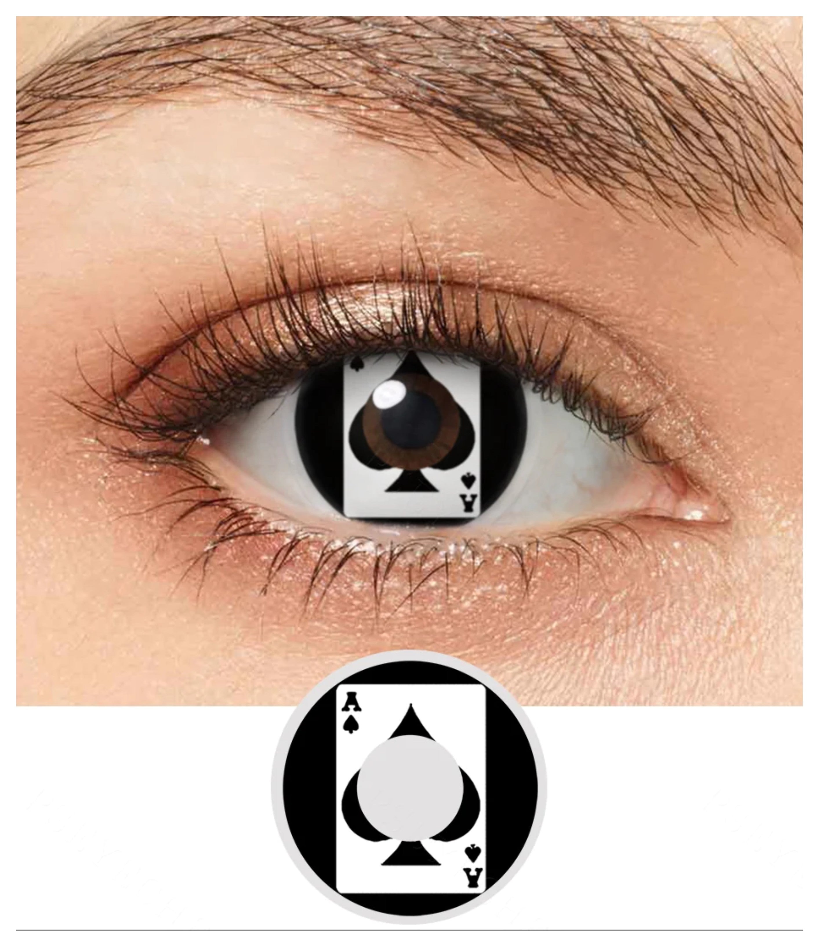 Ace Of Spades Card Contacts Halloween Contact Lenses