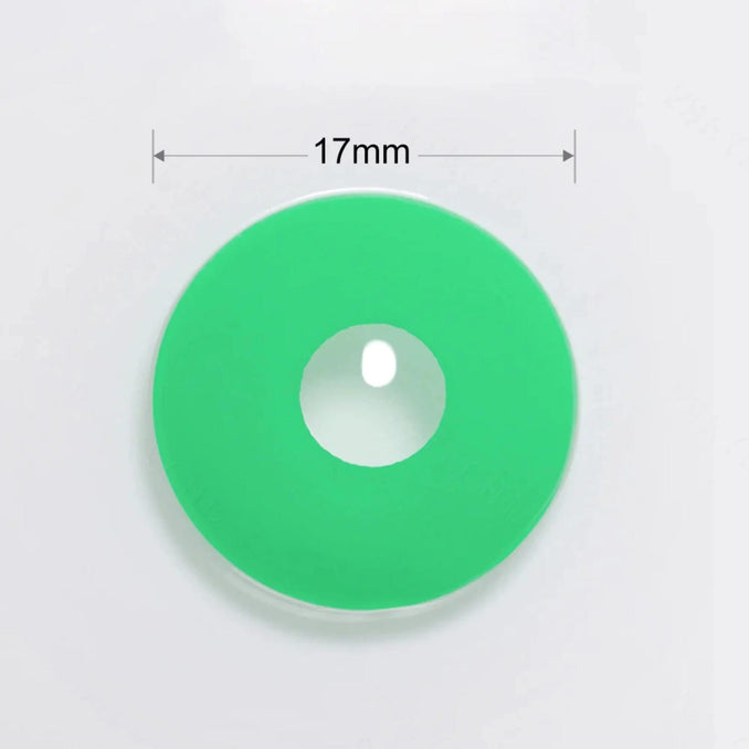 17mm UV Glow Green Mini Sclera Contacts