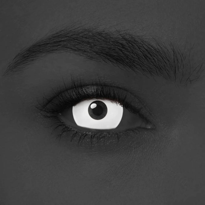 17mm UV Glow White Mini Sclera Contacts