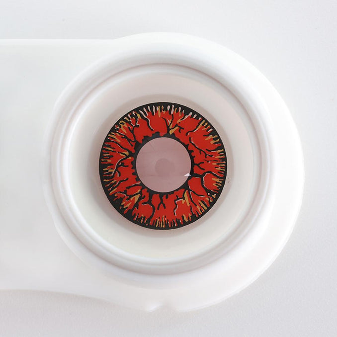 Red Crack Halloween Contacts