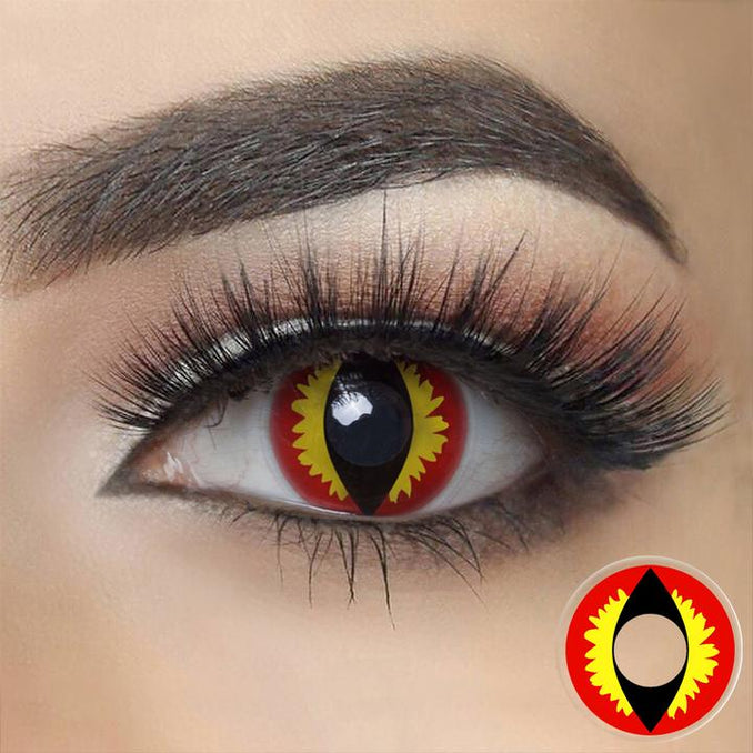 Red Lizard Halloween Contacts