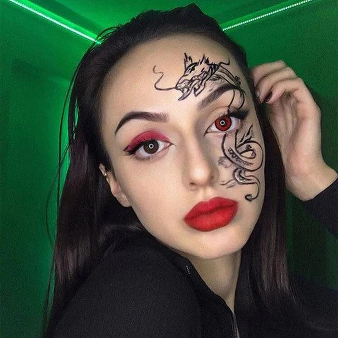 Glamor Red Halloween Contacts
