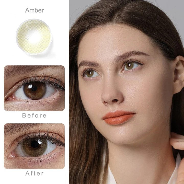 Hidrocor Amber Yellow Colored Contacts