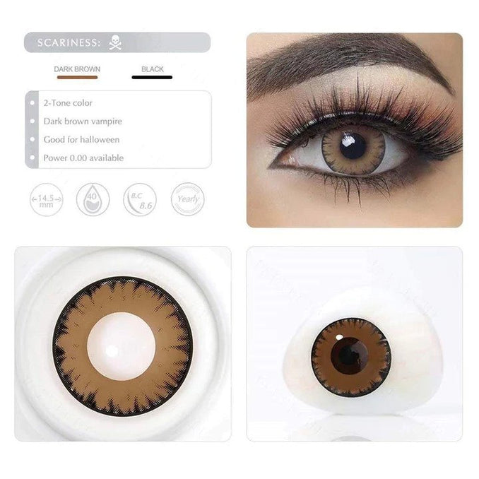 Dark Brown Vampire Halloween Contacts