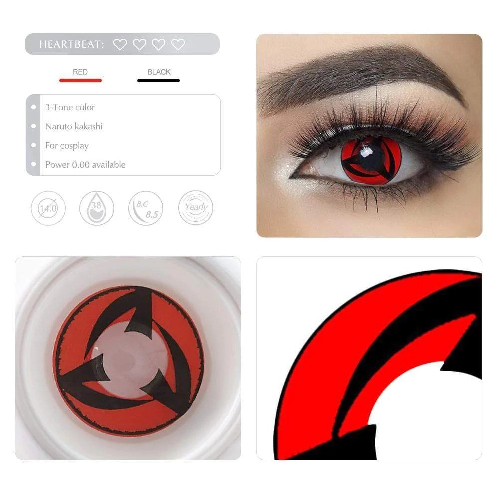 Naruto Kakashi Sharingan Cosplay Contacts