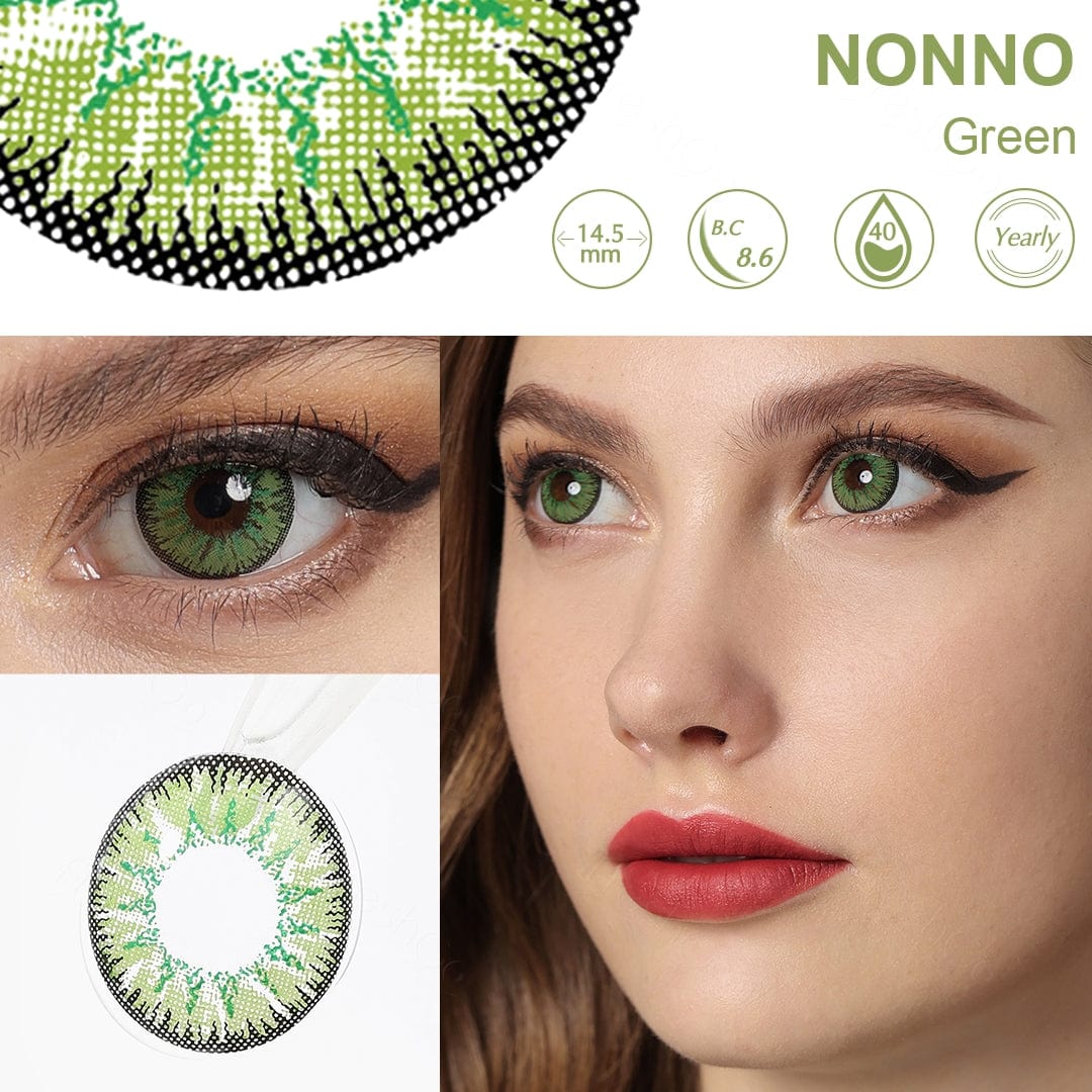 Nonno Forest Green Coloured Contacts