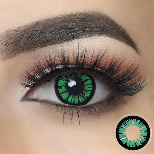 Glamor Green Halloween Contacts ( Expiry 10/25)
