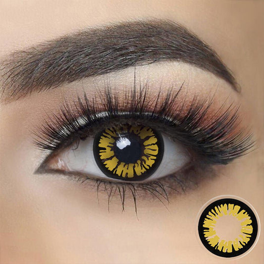 Glamor Yellow Halloween Contacts ( Expiry 10/25)
