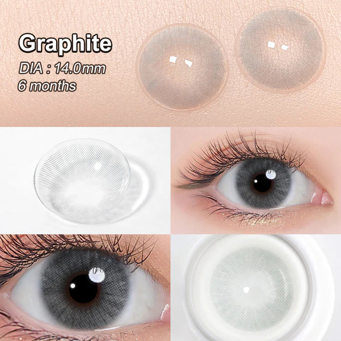 Hidrocor Graphite Colored Contacts