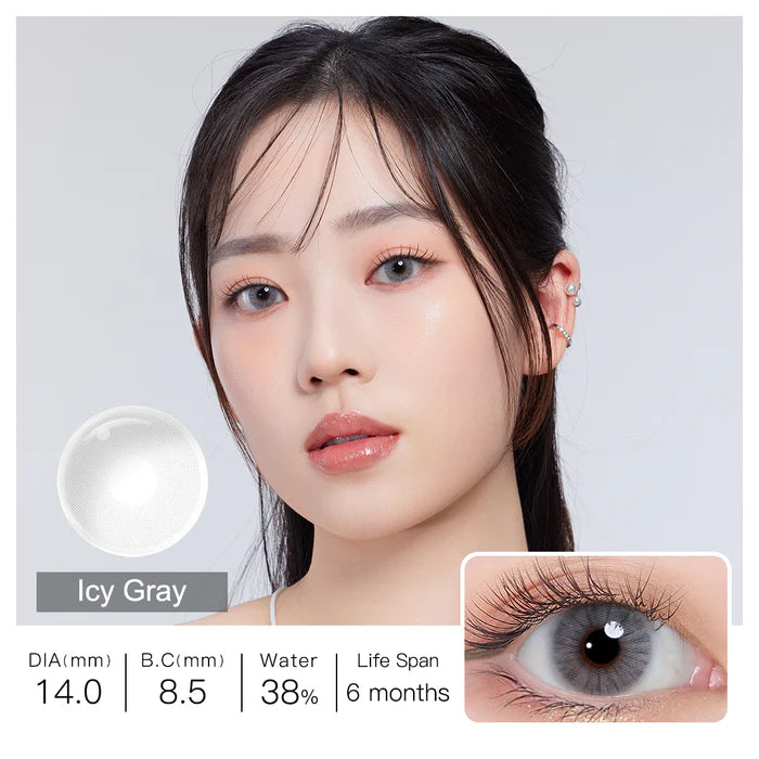 Hidrocor Icy Gray Colored Contacts