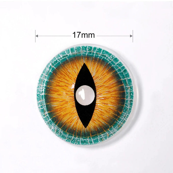 Lizard Contacts 17mm Brown Lizard Mini Sclera Contacts – Halloween Contact Lenses