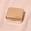 FreshGo square contact lens case kit in gold