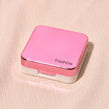 FreshGo square contact lens case kit in pink