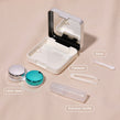 What is in the FreshGo kit: mirror case, lens case, tweezers, applicator stick and solution bottle