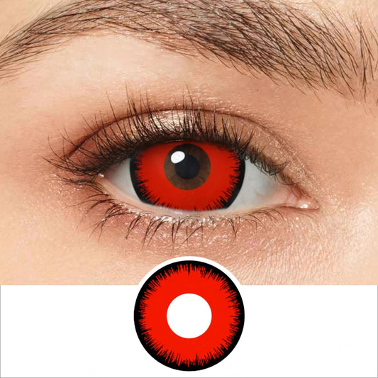 17mm Red Werewolf Mini Sclera Contacts