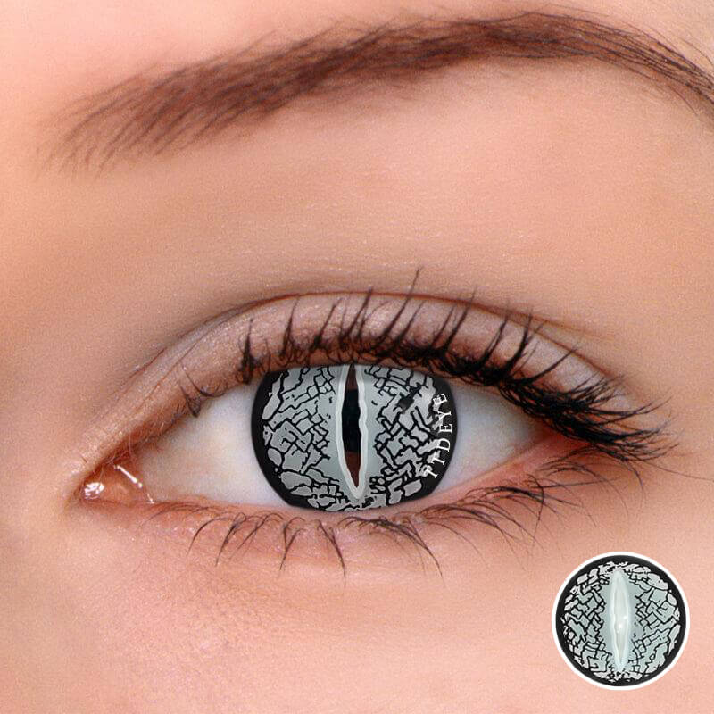 Lizard Contacts Silver Lizard Eye – Halloween Contact Lenses