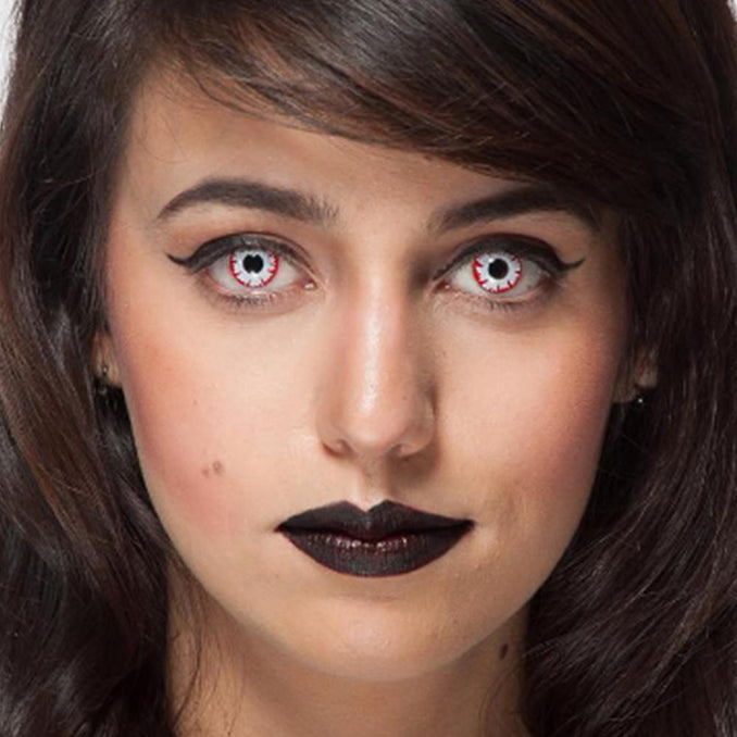 White Demon Halloween Contacts Halloween Contact Lenses