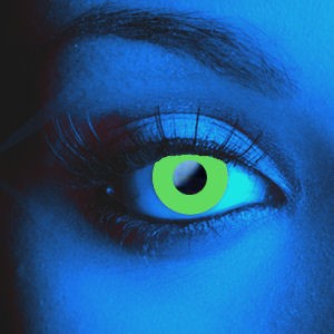 Green UV i-Glow Halloween Coloured Contact Lenses (Neon)