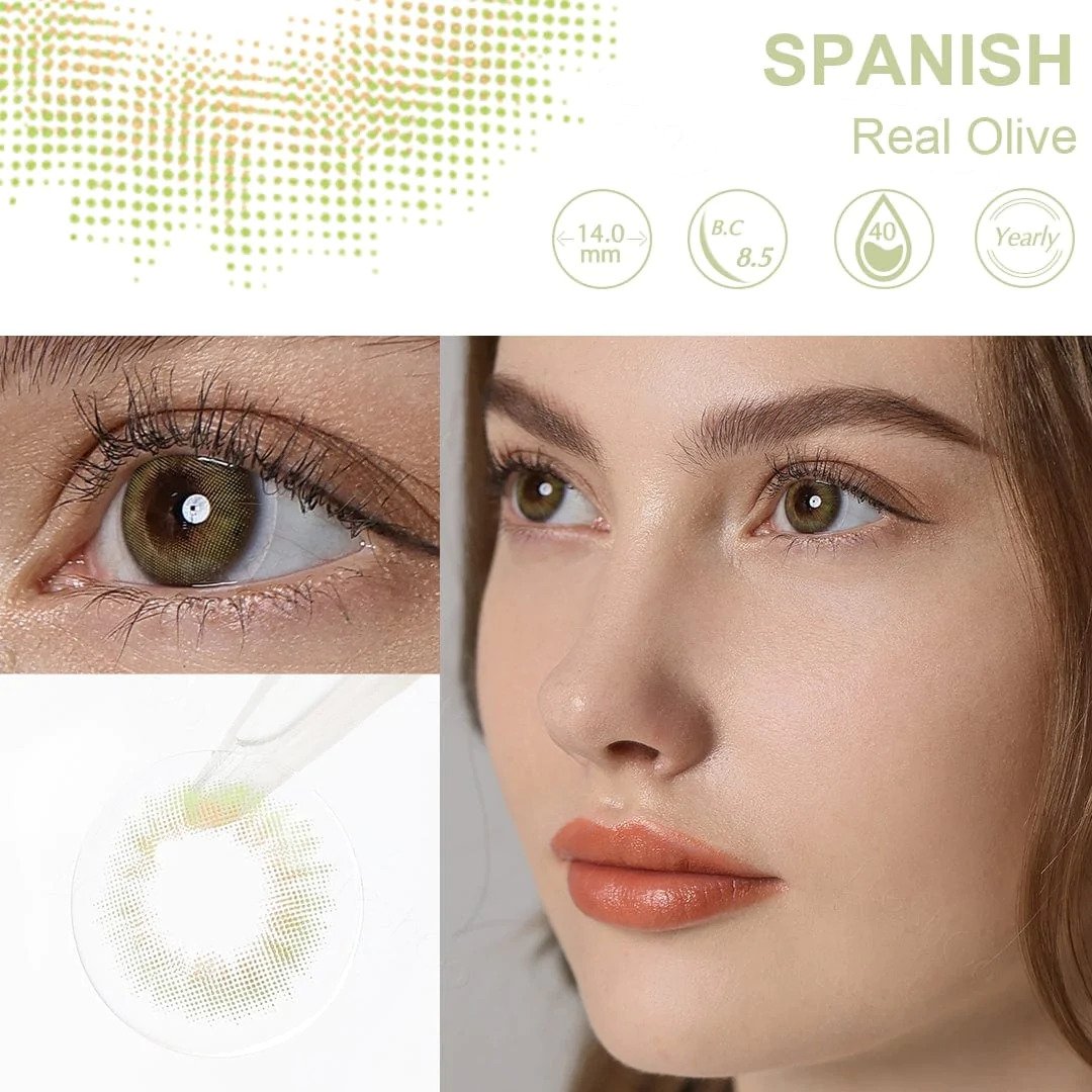 Spanish Real Olive Coloured Contacts