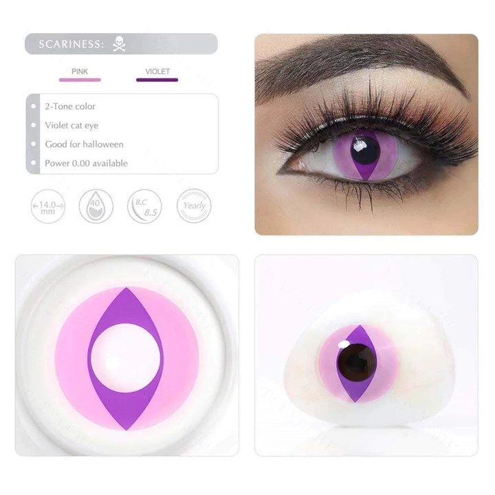 Violet Cat Eye Halloween Contacts