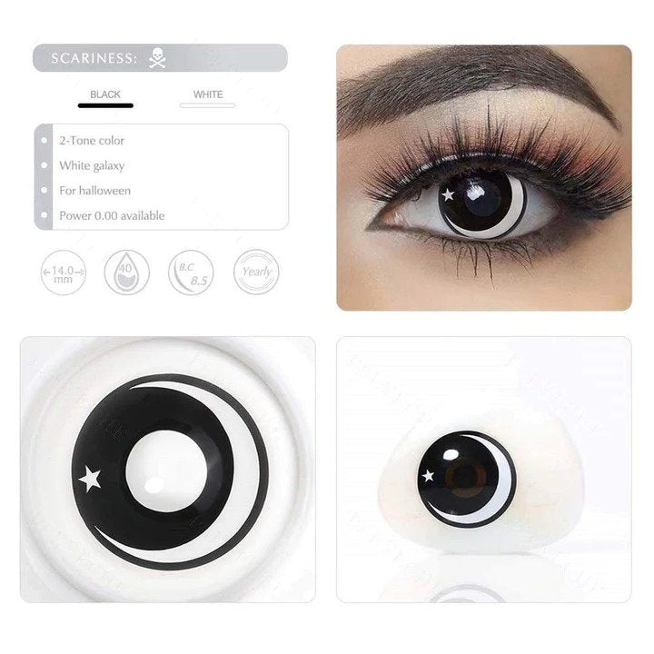 White Galaxy Halloween Contacts