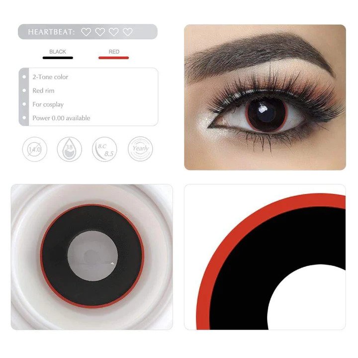 Red Rim Halloween Contacts