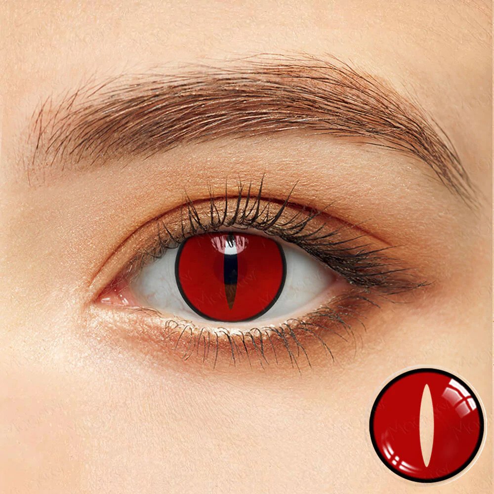 Meralens Sharingan Uchiha Naruto Coloured Anime Manga Contact Lenses  Without Prescription with Free Contact Lens Case - Red / Black, Perfect for  Hereos of Cosplay, Halloween Red 12 Monthly Lenses, 1 :
