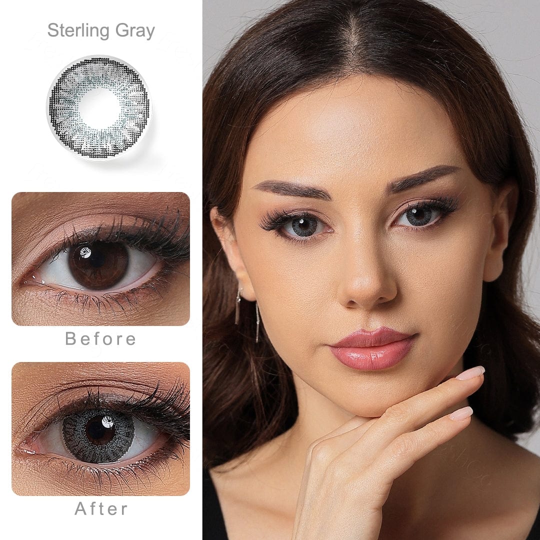 3 Tone Sterling Gray Colored Contacts