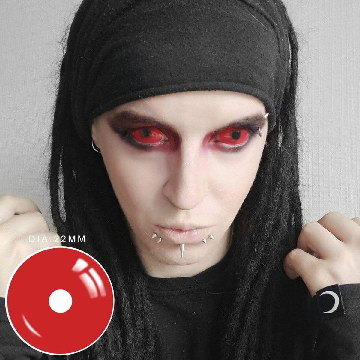 Red Earlens 22MM Full Eye Red Sclera Contact Lenses | Full Eye Red Sclera Contacts ...